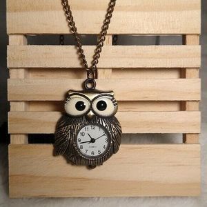 Owl Clock Necklace